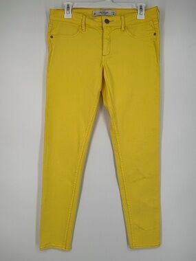 Abercrombie & Fitch Womens Size 6 Jeans Jeggings Bright Yellow Low Rise Skinny